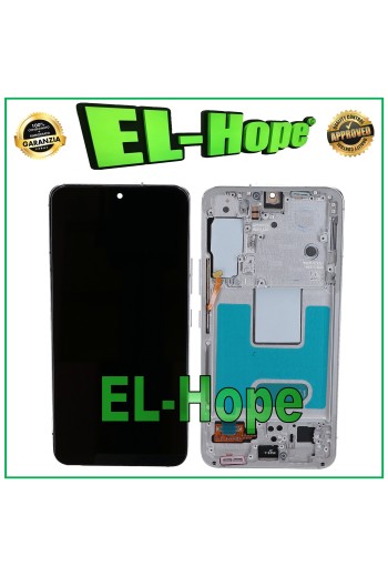 TFT-RAHMEN-LCD-DISPLAY FÜR SAMSUNG GALAXY S22 2022 SM-S901 TOUCH WEISS SILBER