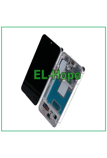 TFT-RAHMEN-LCD-DISPLAY FÜR SAMSUNG GALAXY S22 2022 SM-S901 TOUCH WEISS SILBER