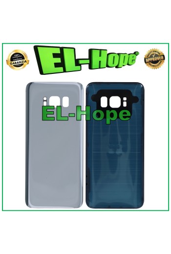 AKKU-HÜLLE FÜR SAMSUNG GALAXY S8 SM-G950 GLAS-RÜCKSEITE SILBER