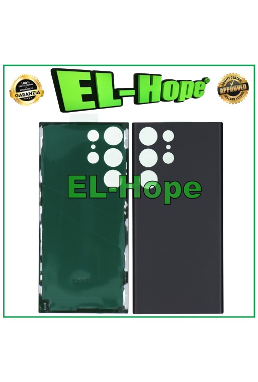 Akkudeckel für Samsung Galaxy S23 Ultra SM-S918 Rückseite Glasgehäuse schwarz