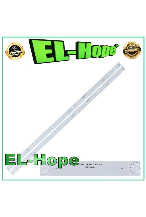 KIT 2 BARS 6 LEDs FÜR 32  TV CHANGHONG RF-AB320E30-0601S-10 LB-C320X15 L595mm