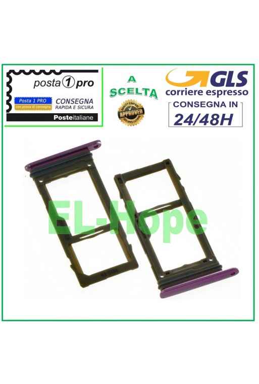 SIM-Kartenfach + Micro-SD-Kartensteckplatz für Samsung Galaxy S9+ Plus SM G965 F Lila