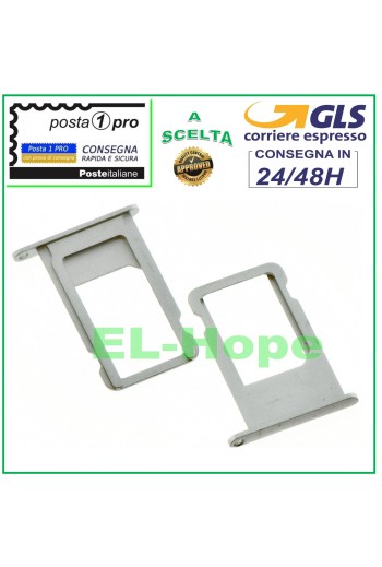 Slot Cart Fach Halter Nano SIM Karte Apple iPhone 6S 6S+ Plus Silber