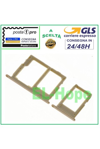 Slot Cart Fachhalter Nano SIM + Micro SD Samsung Galaxy J3 2017 SM J330 Gold
