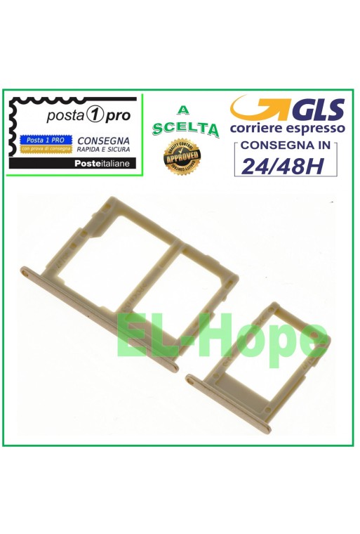 Slot Cart Fachhalter Nano SIM + Micro SD Samsung Galaxy J3 2017 SM J330 Gold