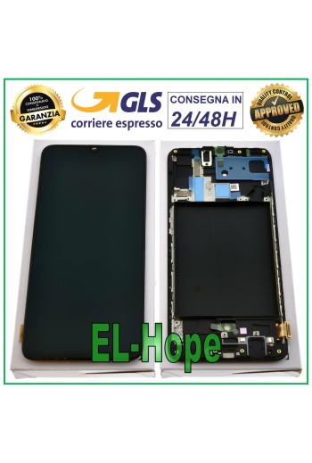 ORIGINAL DISPLAY SAMSUNG GALAXY A70 SM-A705 A705F LCD RAHMEN TOUCHSCREEN SCHWARZ