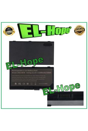 ASUS A32F70 A32M70 5200 mAh 11,1 V SCHWARZER NOTEBOOK-AKKU GLEICH DEM ORIGINAL