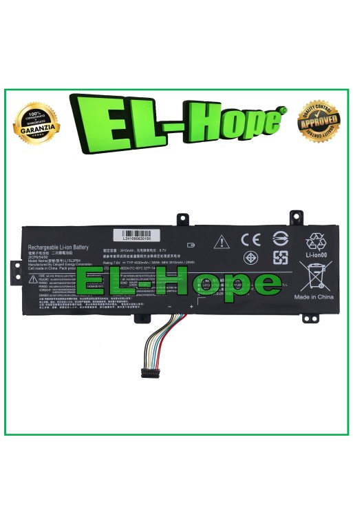 AKKU FÜR LENOVO IDEAPAD 310 510 15 L15L2P 4030 mAh 7,6 V SCHWARZ GLEICH ORIGINAL