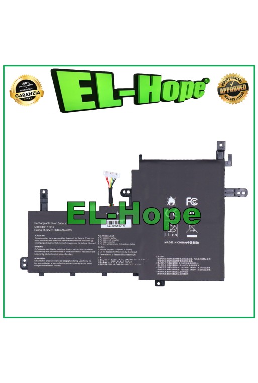 ASUS K531FL 3646 mAh 11,52 V 42 Wh SCHWARZER NOTEBOOK-AKKU GLEICH DEM ORIGINAL