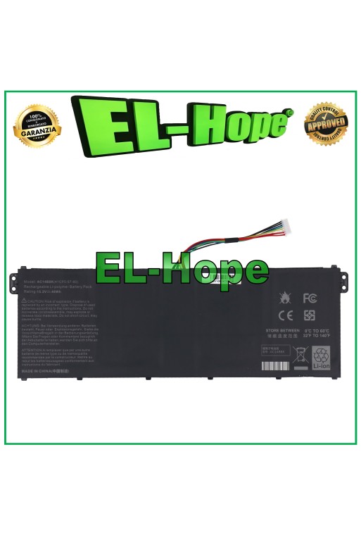 ACER AC14B8K AC011353 2750mAh 15,2V SCHWARZ NOTEBOOK-AKKU GLEICH DEM ORIGINAL