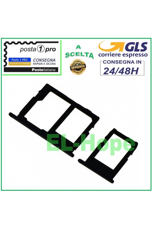 Slot Cart Fachhalter Nano SIM + Micro SD Samsung Galaxy J3 2017 SM J330 Schwarz