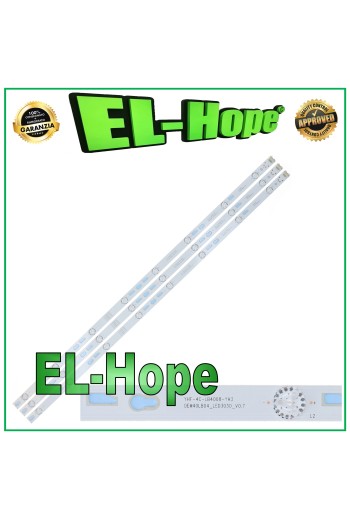 KIT 3 BARS 8 LEDs FÜR TV 40 TCL 4C-LB400T-YH6 OEM40LB04_LED3030_V0.7