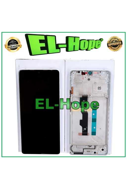 TOUCH-RAHMEN-DISPLAY ORIGINALSERVICE XIAOMI REDMI NOTE 13 5G 2312DRAABC WEISS