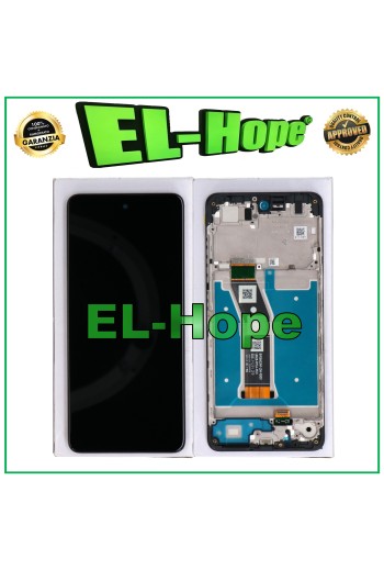 DISPLAYRAHMEN + TOUCHSCREEN LCD ORIGINAL SERVICE MOTOROLA MOTO G04 XT2421 SCHWARZ