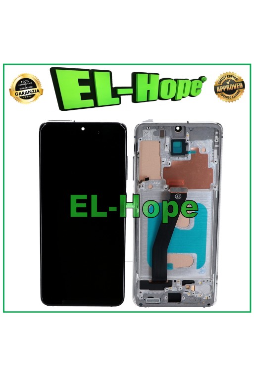 TFT-LCD-DISPLAY + RAHMEN FÜR SAMSUNG GALAXY S20 SM-G980 G981 TOUCH WEISSES GLAS