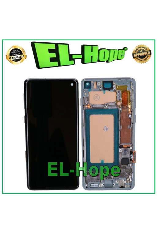 TFT-RAHMEN-LCD-DISPLAY FÜR SAMSUNG GALAXY S10 SM-G973F TOUCHSCREEN WEISSES GLAS