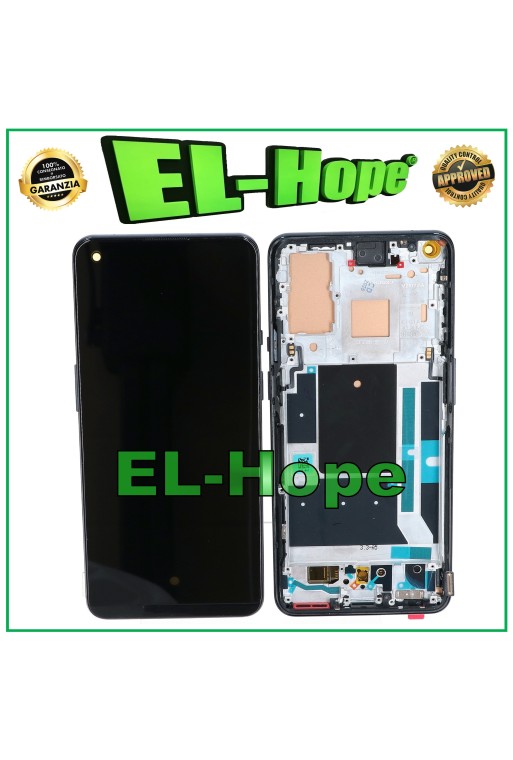 OLED-DISPLAY + RAHMEN FÜR ONEPLUS 9 LE2110 LE2113 TOUCH-GLAS-LCD-BILDSCHIRM SCHWARZ