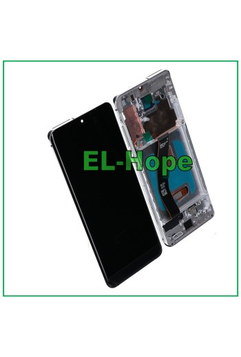 OLED-LCD-DISPLAY + RAHMEN FÜR SAMSUNG GALAXY S20 SM-G980 G981 TOUCH WEISSES GLAS