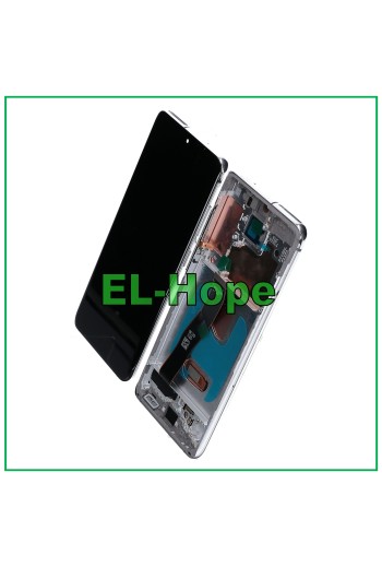 OLED-LCD-DISPLAY + RAHMEN FÜR SAMSUNG GALAXY S20 SM-G980 G981 TOUCH WEISSES GLAS