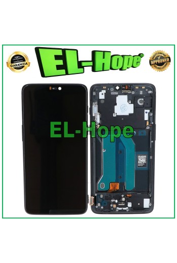 OLED LCD DISPLAY + RAHMEN FÜR ONEPLUS 6 A6000 A6003 TOUCHSCREEN SCHWARZES GLAS