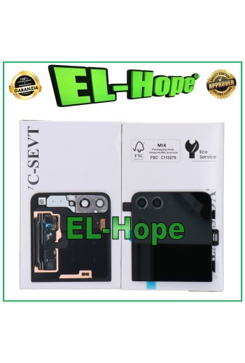 EXTERNES LCD-DISPLAY GLASGEHÄUSE ORIGINAL SAMSUNG GALAXY Z FLIP 5 SM-F731B SCHWARZ
