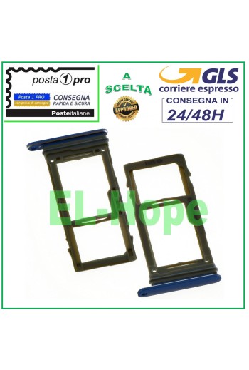 SIM-Kartenfach + Micro-SD-Karte für Samsung Galaxy S9 SM G960 F, Blau