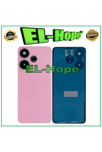 Akkudeckel für XIAOMI REDMI 13 2404ARN45A Gehäuse Rückseite rosa Glas