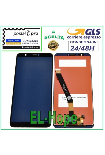 LCD-DISPLAY FÜR HUAWEI P SMART FIG-LX1 LX2 LX3 ENJOY 7S TOUCHSCREEN SCHWARZES GLAS