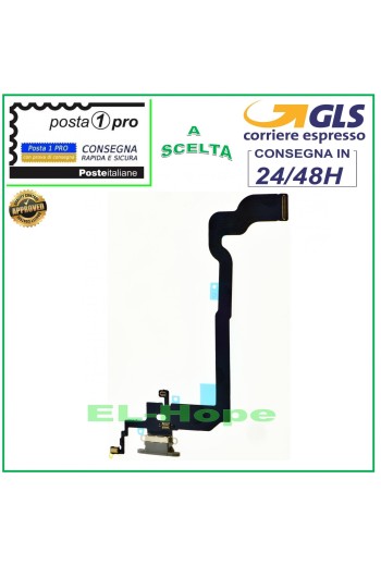 APPLE iPhone X LADEANSCHLUSS FLACHES FLEXMIKROFON USB-LADEDOCK WEISS