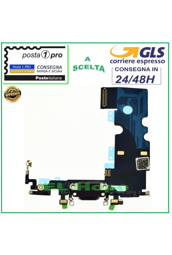 APPLE iPhone 8 LADEANSCHLUSS FLACH FLEX MIKROFON ANTENNE DOCK LADEN SCHWARZ