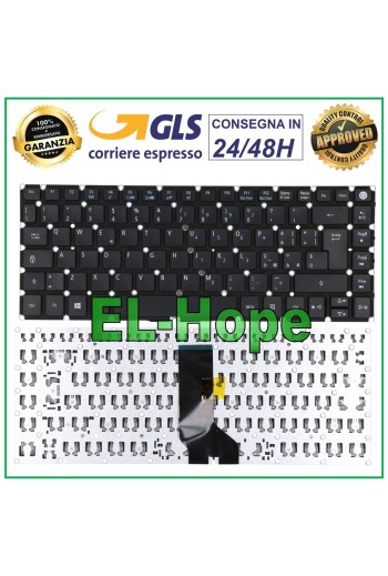 ITALIENISCHE TASTATUR FÜR ACER ASPIRE ES1-511 E15 ES1-520 ES1-521 SCHWARZES NOTEBOOK