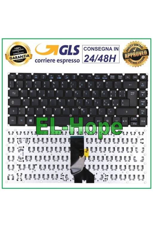 ITALIENISCHE TASTATUR FÜR ACER NOTEBOOK E5-473 422 422G K4000 474 475 491 SCHWARZ