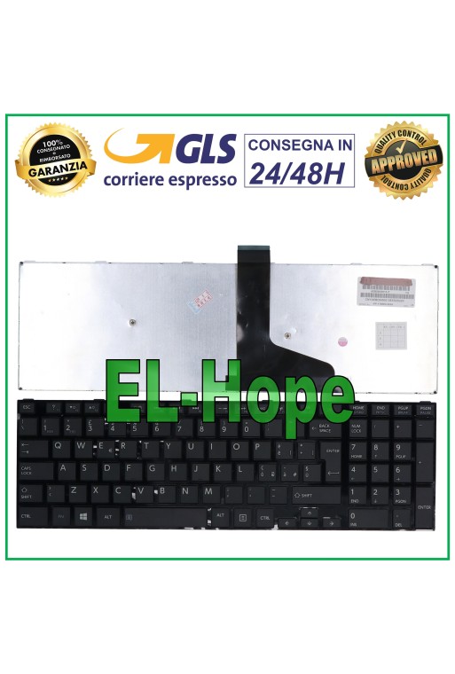 TASTATUR ITA NOTEBOOK TOSHIBA SATELLITE C70 L50 L55 L70 L75 M50 U50 E50 E55 SCHWARZ