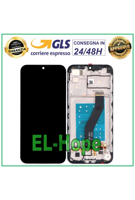 LCD-DISPLAY + RAHMEN FÜR MOTOROLA MOTO E6S XT2053 XT-2053 TOUCHSCREEN-GLAS