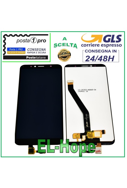 LCD-DISPLAY FÜR HUAWEI Y6 2018 ATU-L11 L21 TOUCHSCREEN GLASBILDSCHIRM SCHWARZ