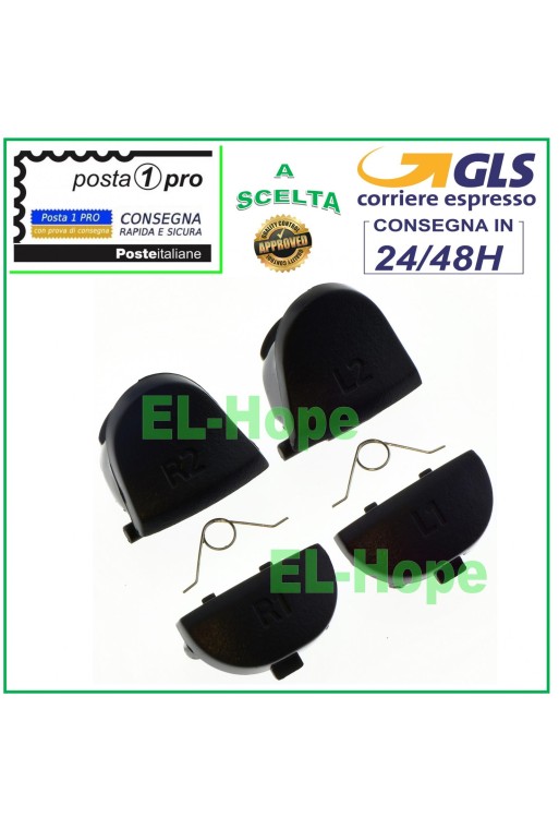 ERSATZHEBELTASTEN SET L1 L2 R1 R2 + FEDERN FÜR PS4 CONTROLLER JDM-001 V1