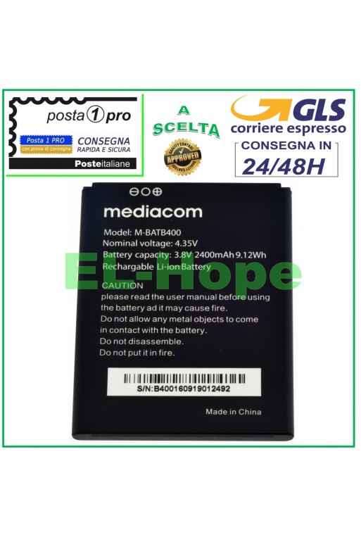ORIGINAL AKKU MEDIACOM M-BATB400 PHONEPAD DUO B400 M-PPAB400 M-PPBB400 3,8V