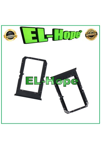 Slot Cart Fach Dual SIM Karte für Oppo Find X2 Lite CPH2005 Schwarz Gehäuse