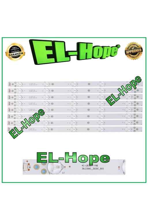 KIT 8 5 LED-STREIFEN FÜR TV 39 TOSHIBA 4C-LB39T0-YHB 39D3503V1W5C1B40217M