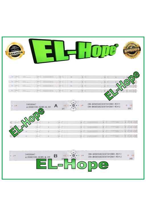 KIT 8 BARS 6 LEDs FÜR TV 50 HISENSE CRH-BK50S1U923030T04128AT SH50D12-ZC46AG-04