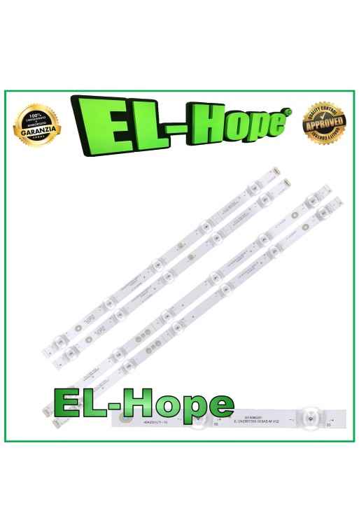 KIT MIT 2 LEISTEN 11 LED FÜR 42 TV HISENSE HD425X1U71 JL.D425B1330-003AS-M-V02 3 PIN