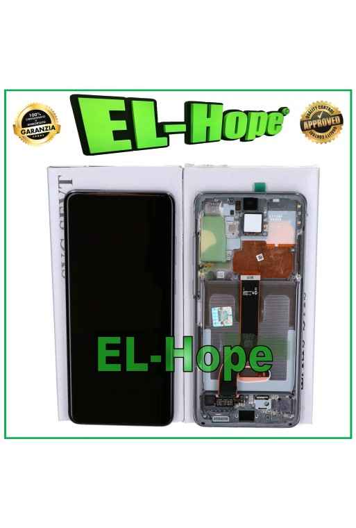 ORIGINALRAHMEN LCD-DISPLAY SAMSUNG GALAXY S20+ PLUS SM-G985 G986 5G TOUCH GRAU