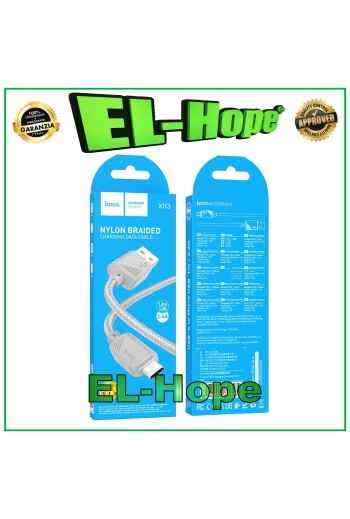 DATENKABEL LADEKABEL BATTERIE LADEGERÄT MICRO USB UNIVERSAL HOCO GRAU 1 MT