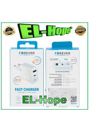 SCHNELLLADE-AKKU-LADEGERÄT FÜR VIVO 20W TRAVEL DOPPEL-USB TYP C WEISS