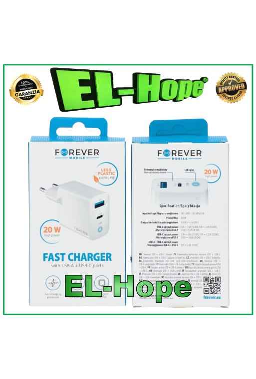 SCHNELLLADE-AKKU-LADEGERÄT FÜR VIVO 20W TRAVEL DOPPEL-USB TYP C WEISS