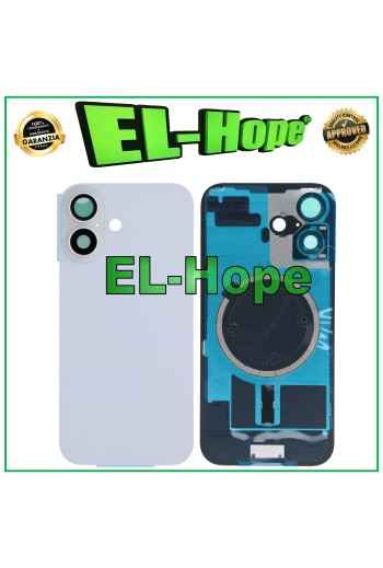 Glashulle Backcover + Magsafe fur Apple iPhone 16 WeiB