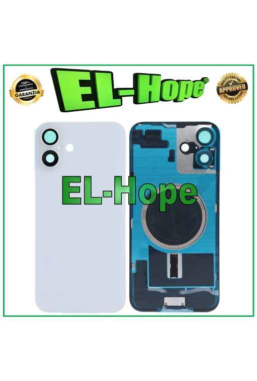 Glashulle Backcover + Magsafe fur iPhone 16 Plus WeiB