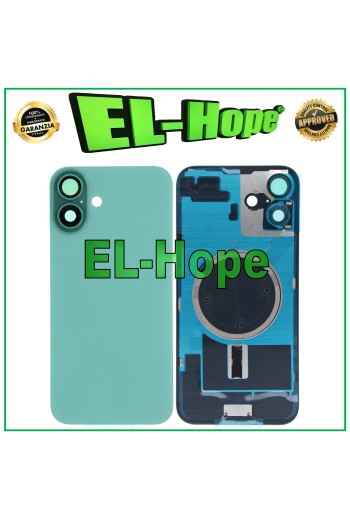 Glashulle Backcover + Magsafe fur iPhone 16 Plus Aqua Green