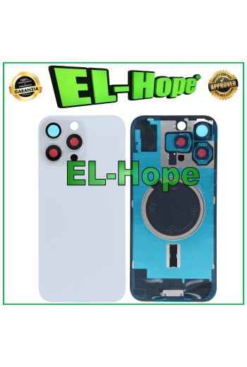 GLASRÜCKSEITE + MAGSAFE FÜR IPHONE 16 PRO MAX TITANWEISS