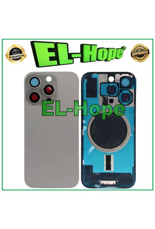 Glasgehause-Ruckseite + Magsafe fur iPhone 16 Pro Natur Titan